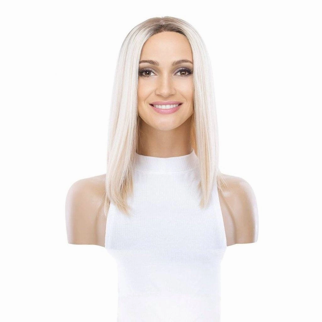 16" Princess Silk Top Wig Platinum Blonde