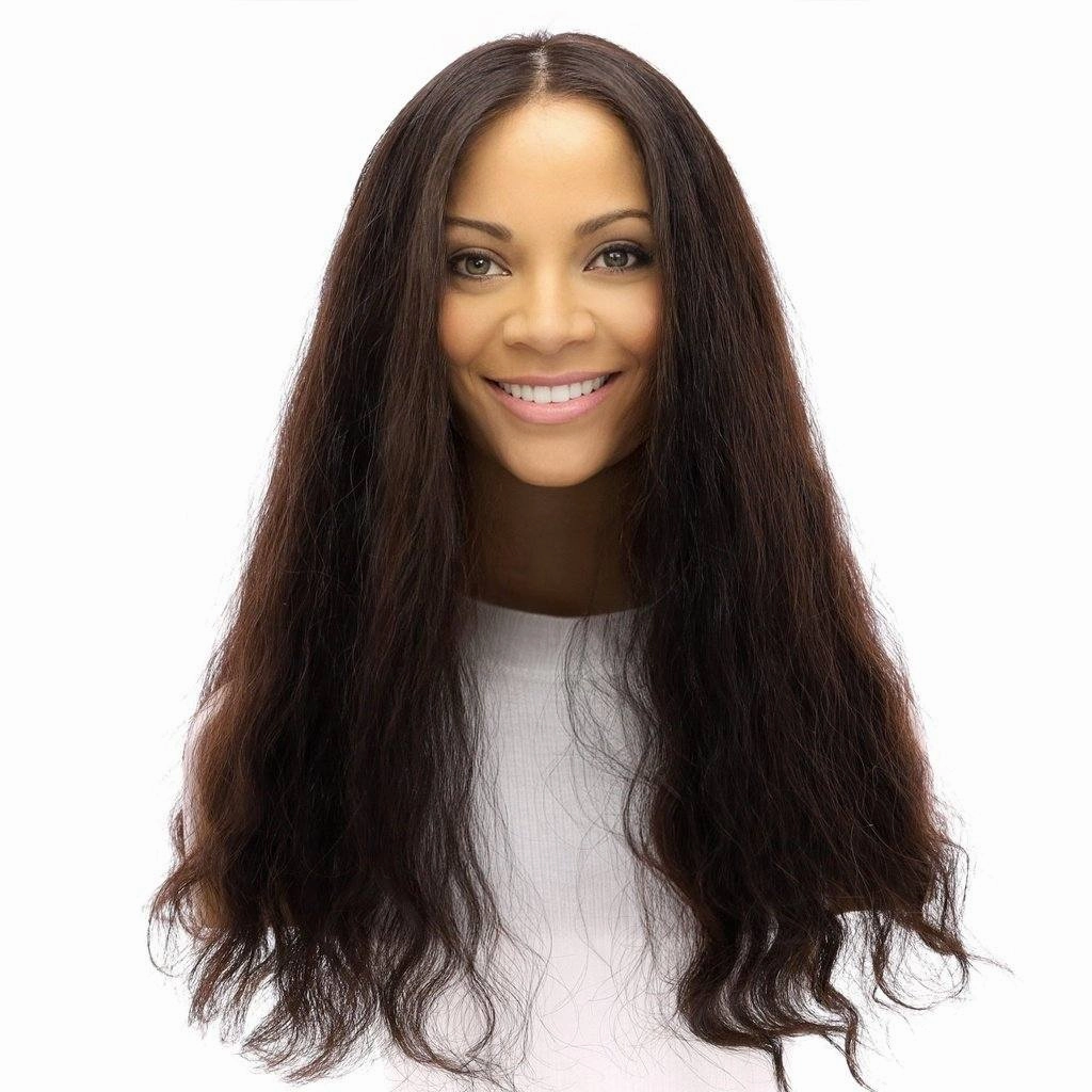 22" Princess Silk Top Wig Natural Black Wavy