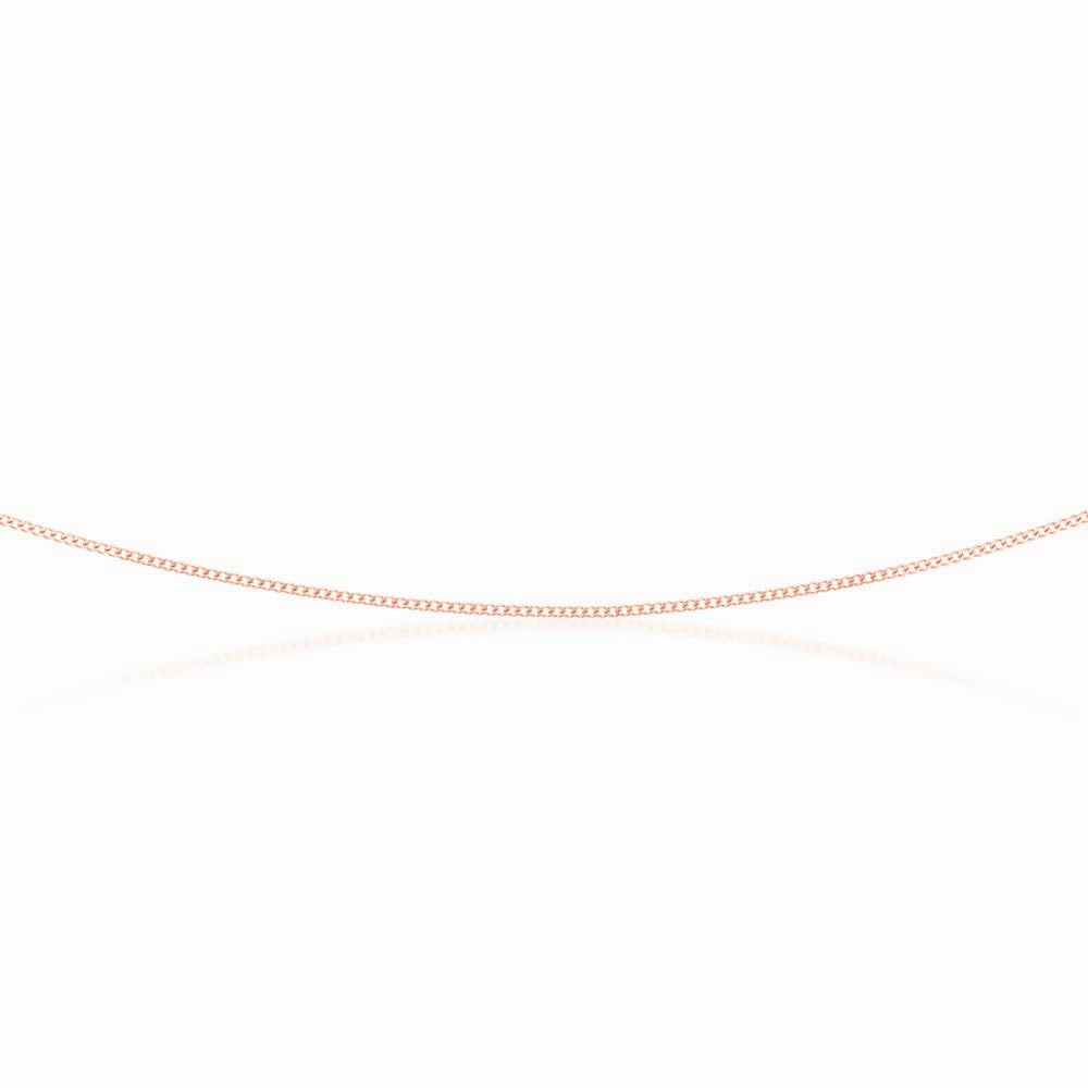 9ct Rose Solid Gold 31 Gauge Curb 41cm Chain