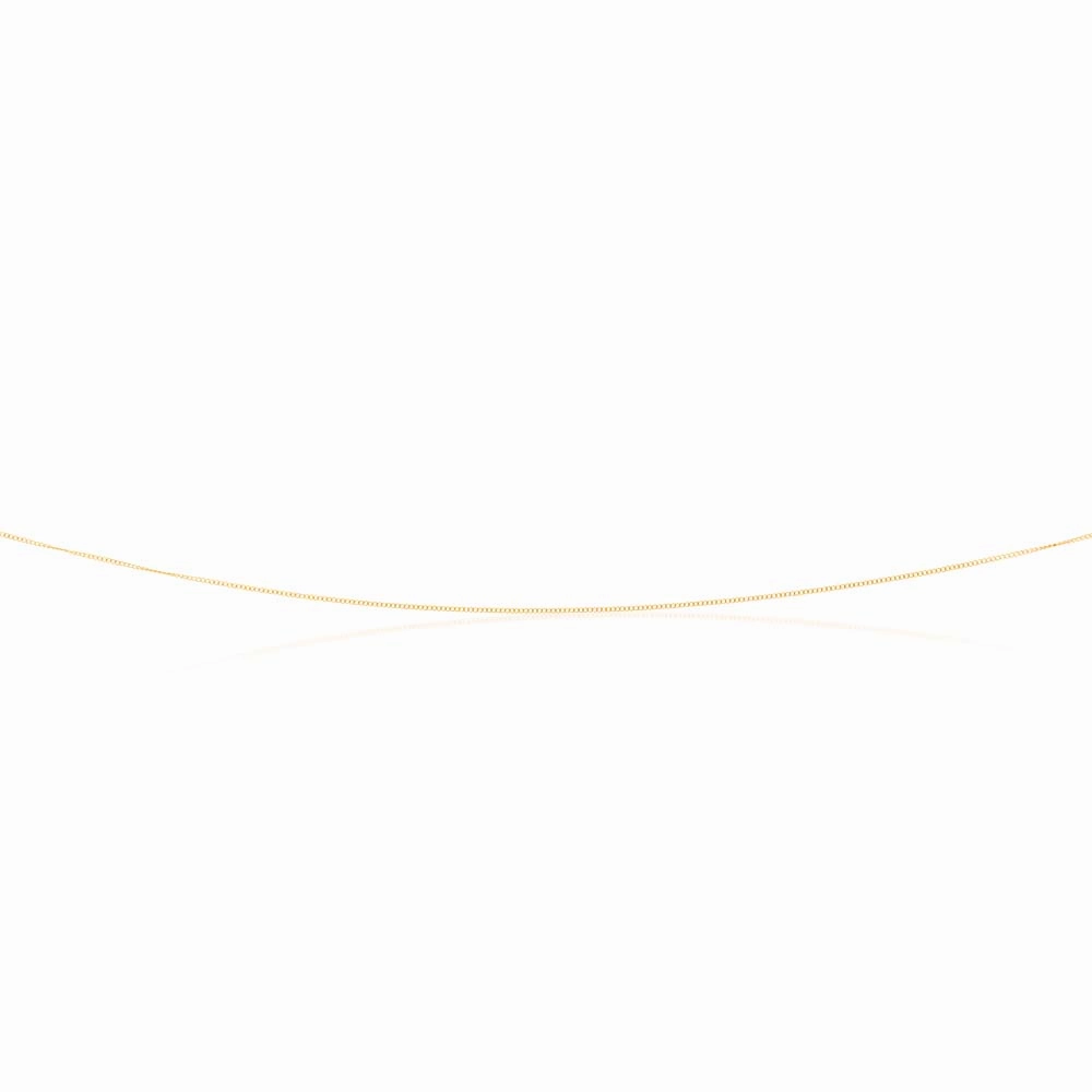 9ct Yellow Gold 18 Gauge Fine Curb 46cm Chain