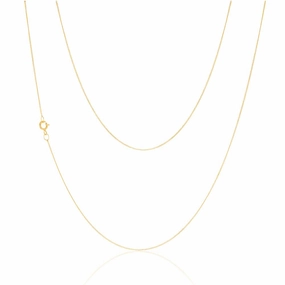 9ct Yellow Gold 18 Gauge Fine Curb 46cm Chain