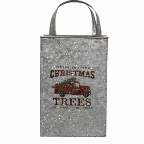 *2/Set Christmas Trees Metal Totes