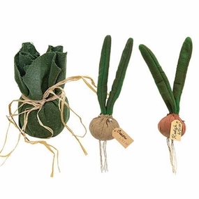 *3/Set Lettuce Radish Onion Fabric Vegetables