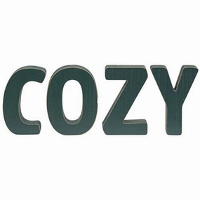 *4/Set COZY Wooden Letters