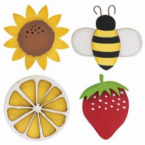*4/Set Wooden Summer Icons