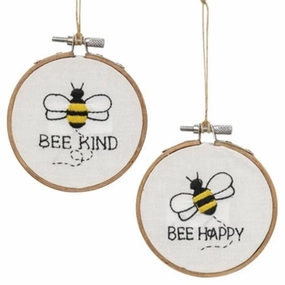 *Bee Sampler Ornament 2 Asstd.