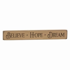 *Believe Hope Dream Engraved Block 12"