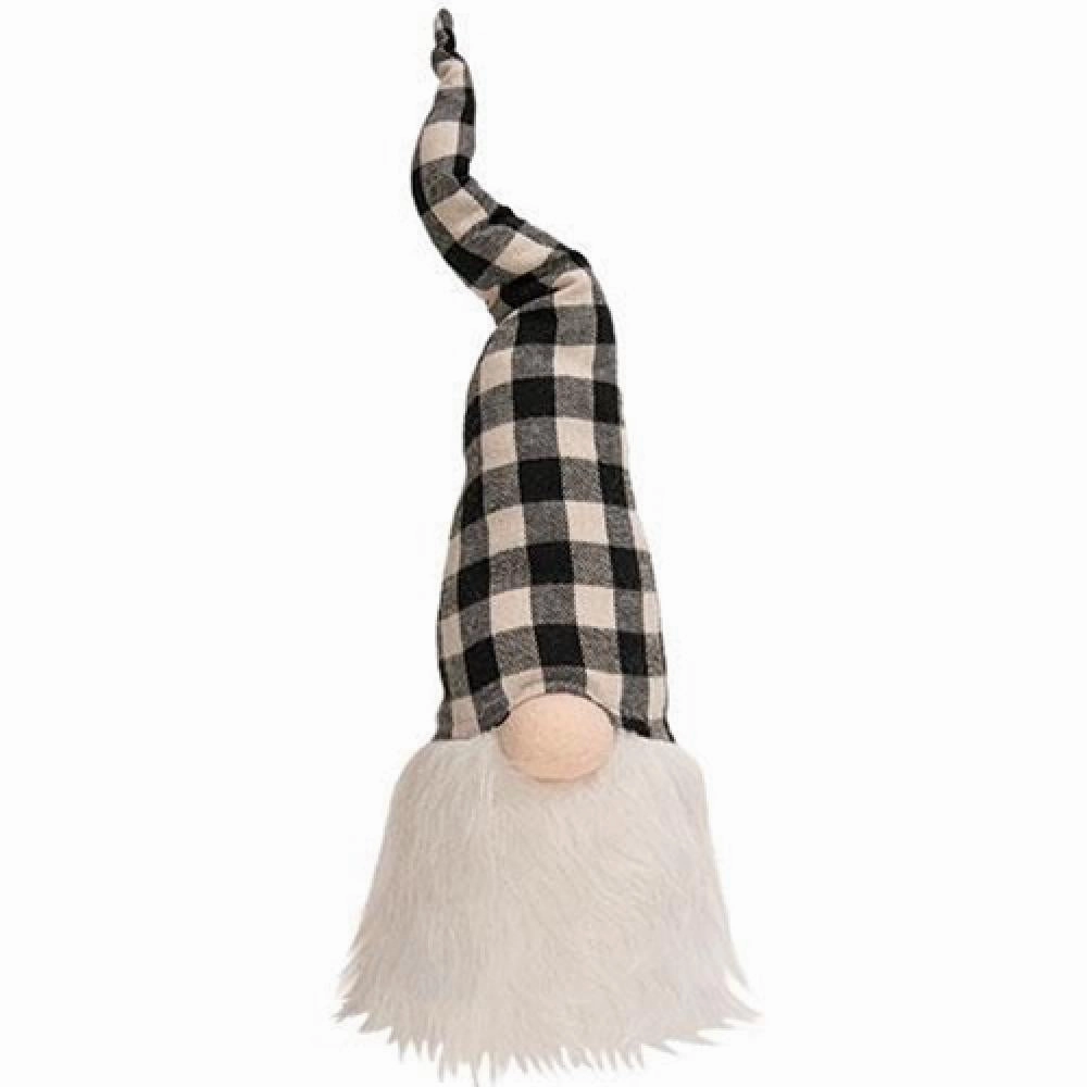 *Black & White Buffalo Check Gnome 16"