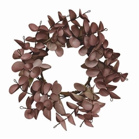 *Burgundy Fall Ombre Eucalyptus Leaf Candle Ring