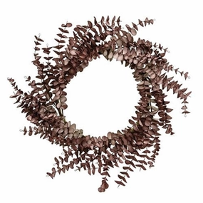*Burgundy Fall Ombre Eucalyptus Leaf Wreath