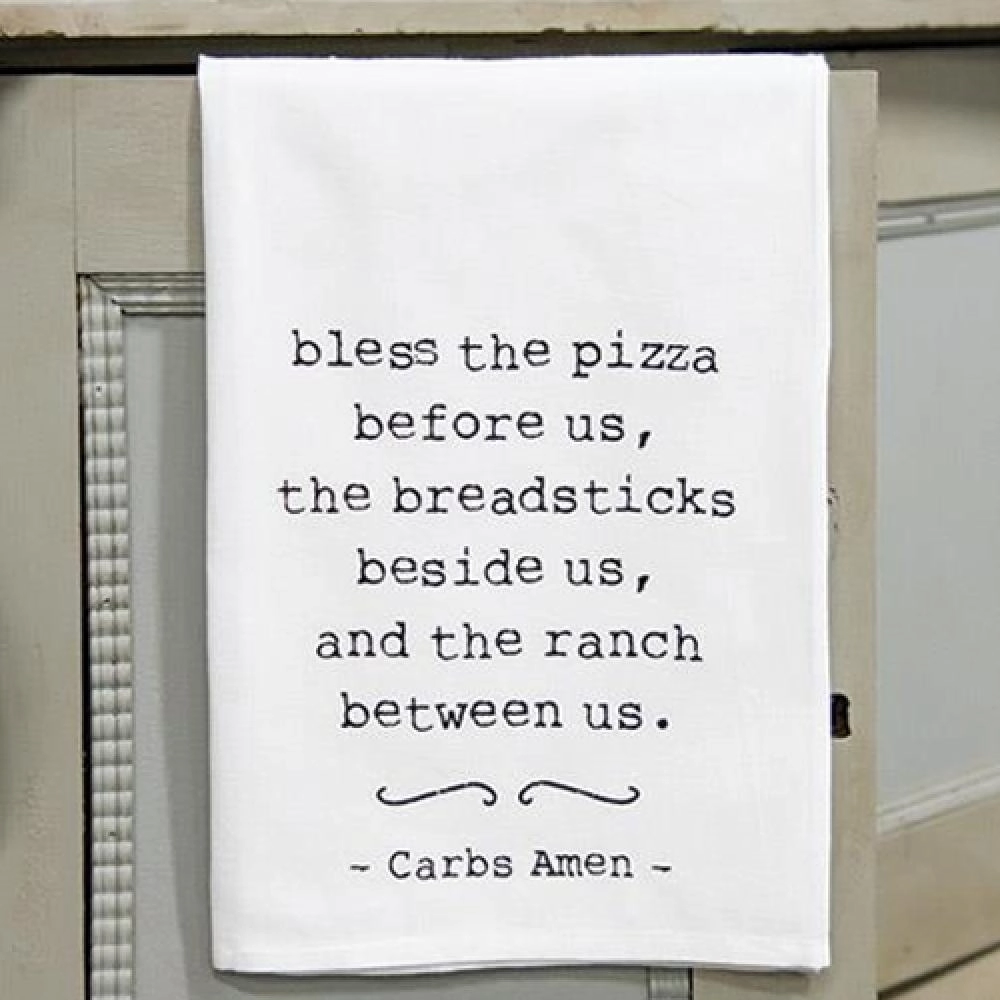 *Carbs Amen Dish Towel