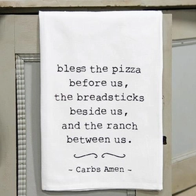 *Carbs Amen Dish Towel