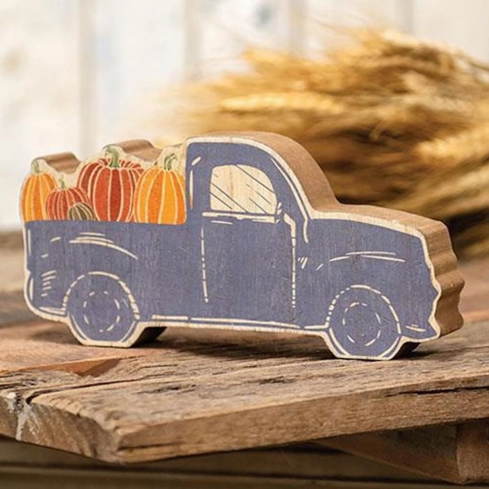 *Chunky Blue Pumpkin Truck Sitter