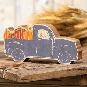 *Chunky Blue Pumpkin Truck Sitter