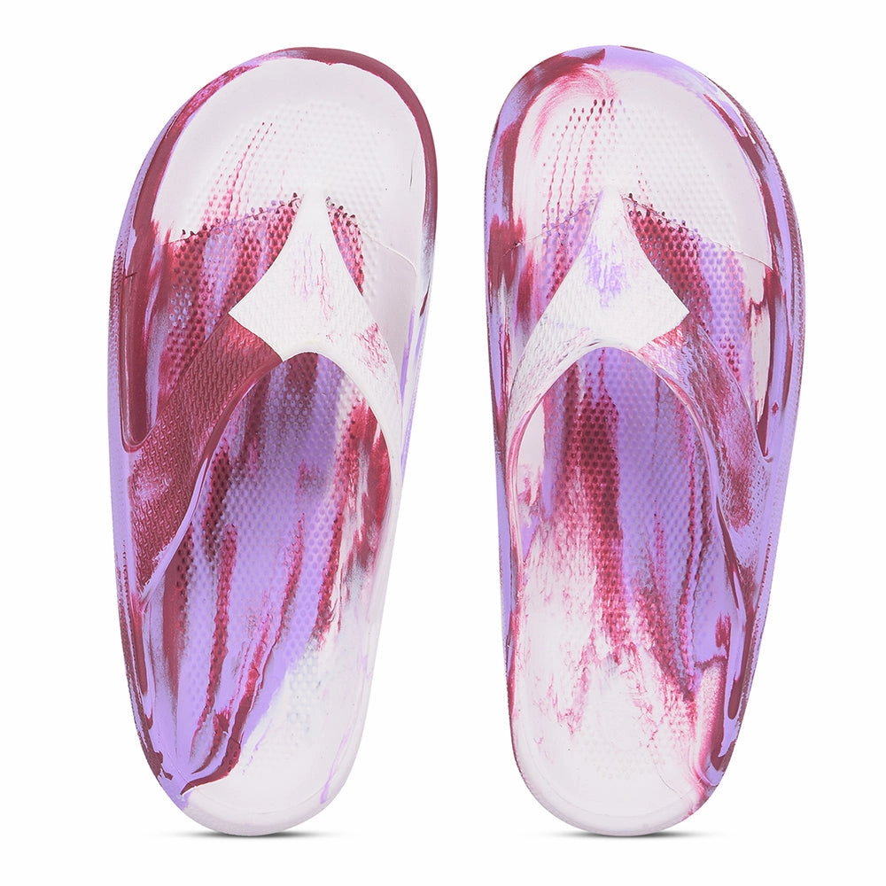 A-HA Casual Off White Flip Flops For Women COMFYWALK6 By Liberty