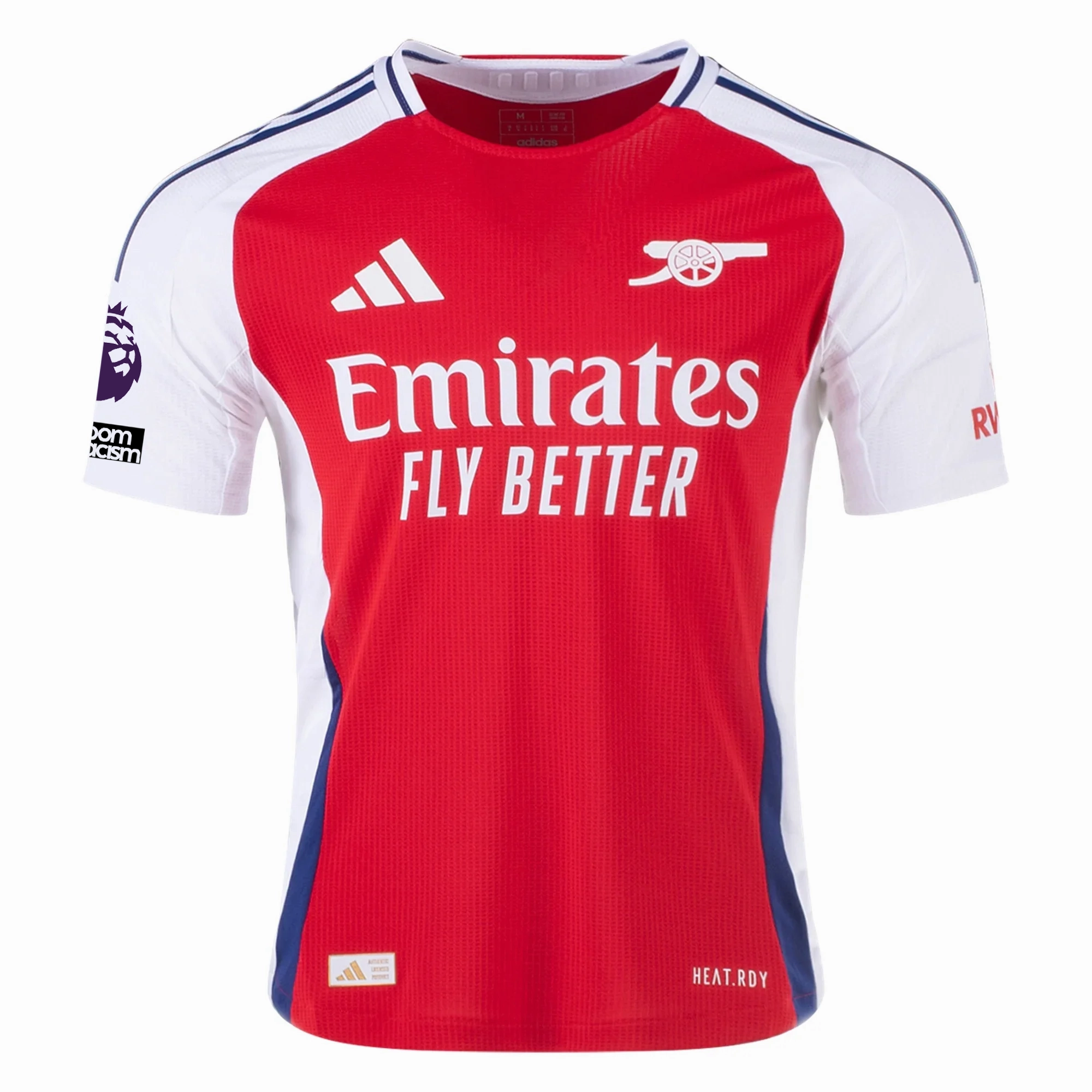 adidas Arsenal Authentic Reiss Nelson Home Jersey w/ EPL   No Room For Racism Patches 24/25 (Better Scarlet/White)