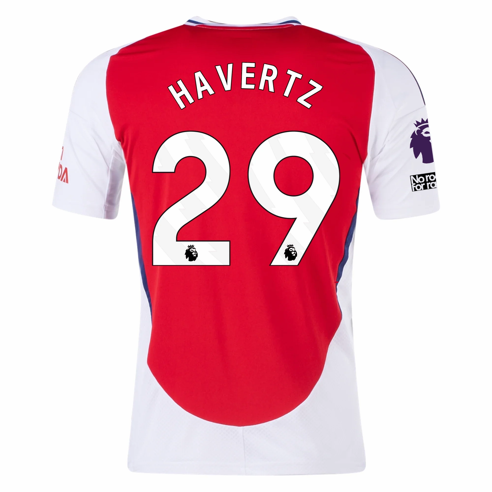 adidas Arsenal Kai Havertz Home Jersey w/ EPL   No Room For Racism Patches 24/25 (Better Scarlet/White)