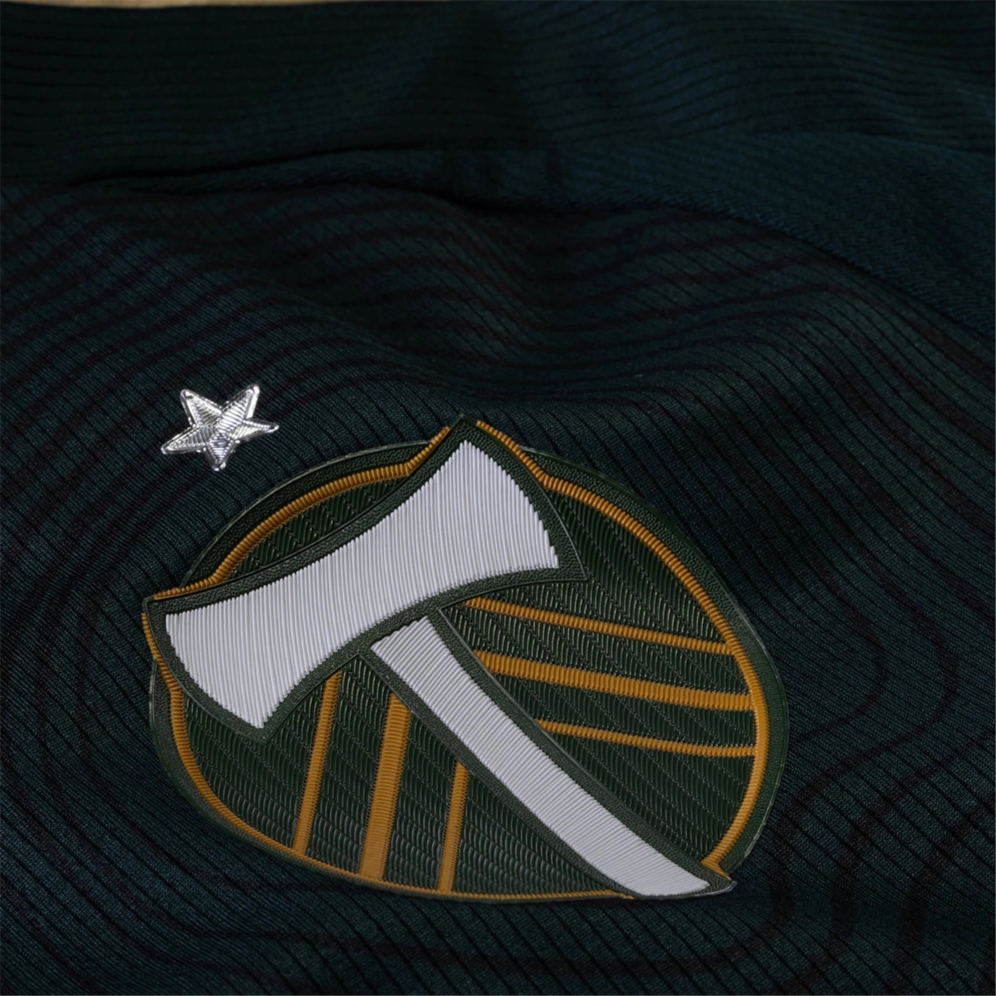 adidas Juan Mosquera Portland Timbers Authentic Home Jersey w/ MLS & Apple Patch 25/26 (Green/Gold)