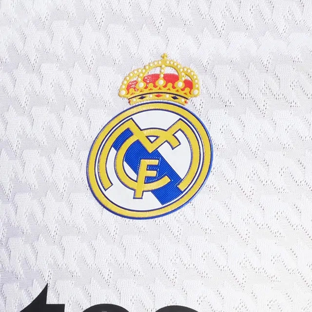 adidas Jude Bellingham Real Madrid Authentic Home Jersey w/ La Liga Patches 24/25 (White/Black)