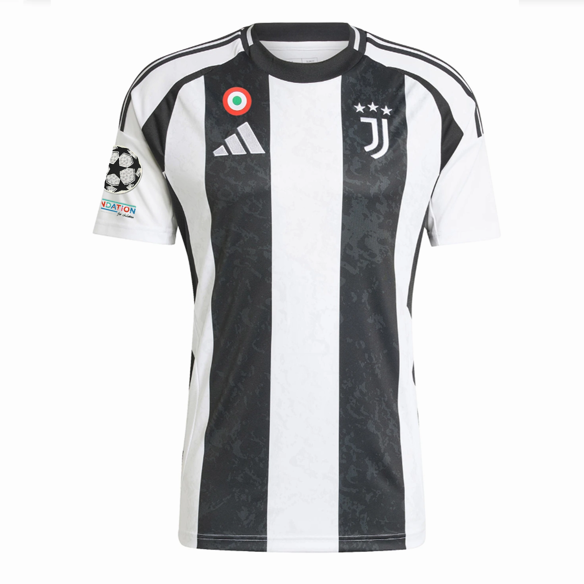 adidas Juventus Authentic Gleison Bremer Home Jersey w/ Champions League   Copa Italia Patches 24/25 (White/Black)
