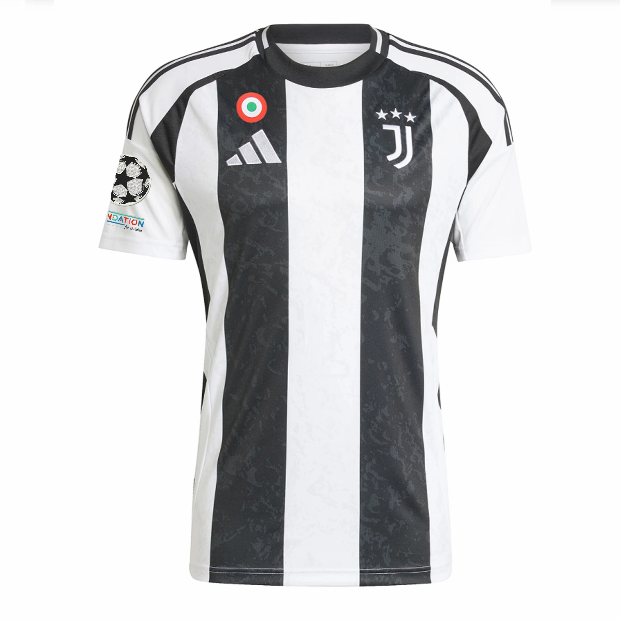 adidas Juventus Authentic Weston McKennie Home Jersey w/ Champions League   Copa Italia Patches 24/25 (White/Black)