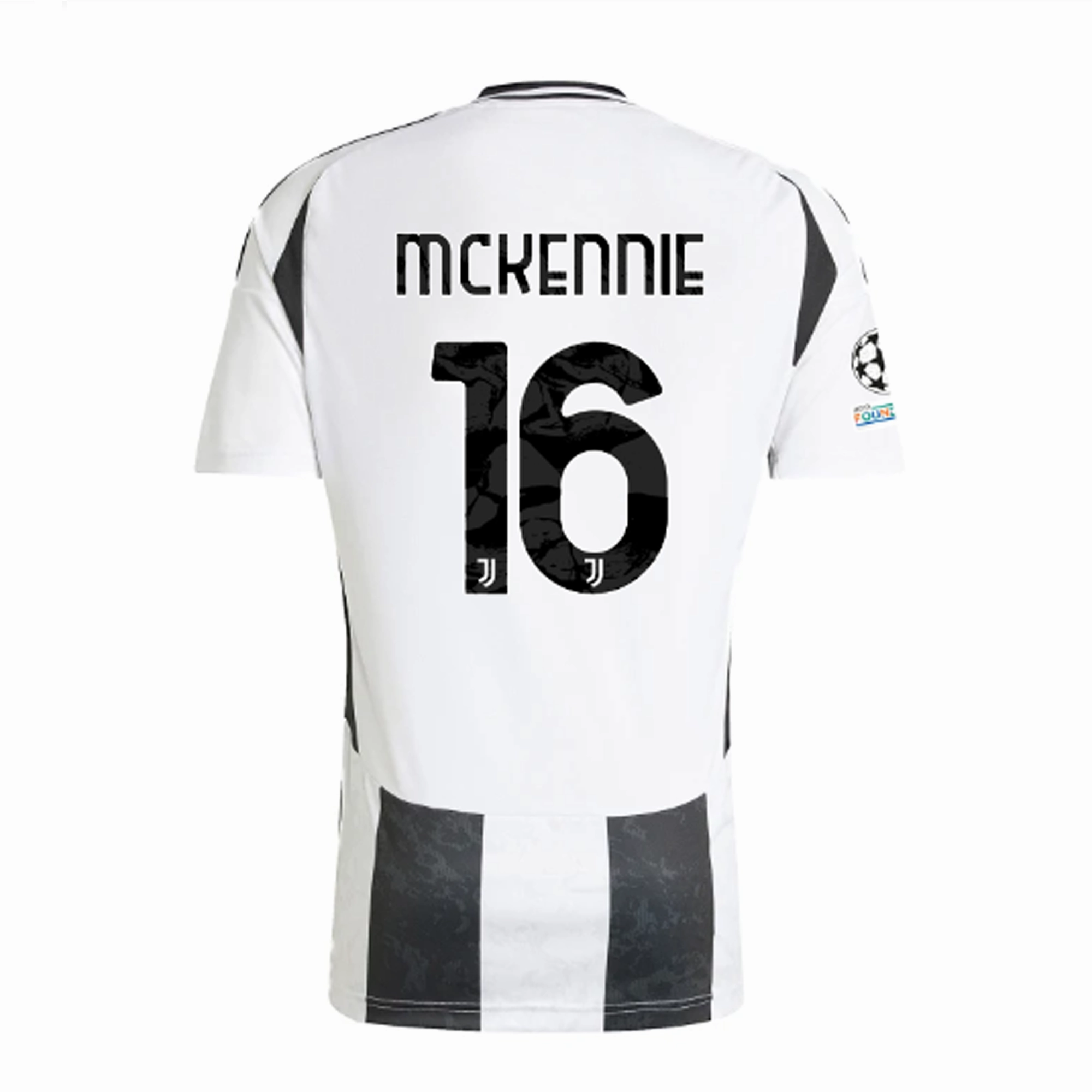 adidas Juventus Authentic Weston McKennie Home Jersey w/ Champions League   Copa Italia Patches 24/25 (White/Black)