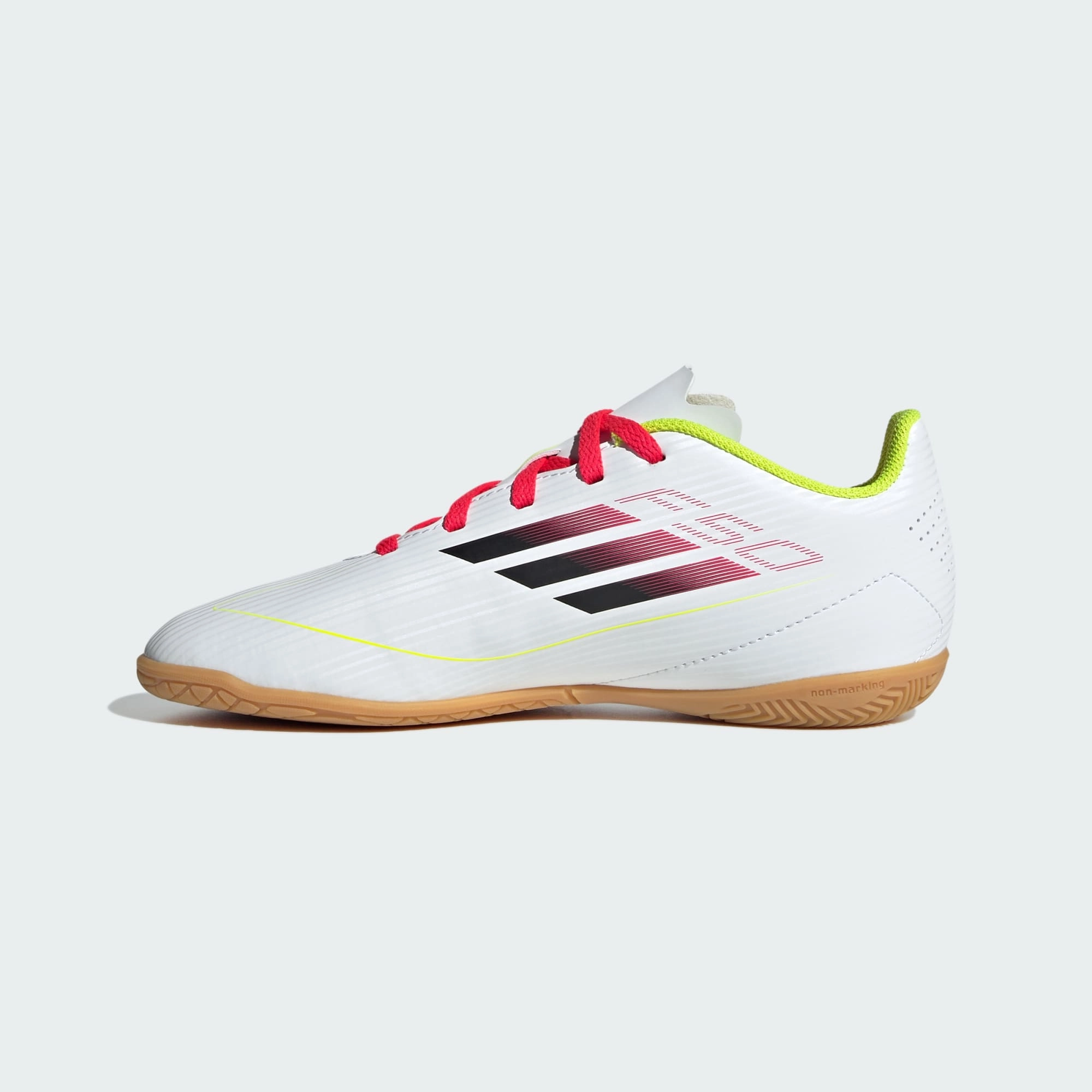 ADIDAS KID'S F50 CLUB WHITE/BLACK INDOOR FOOTBALL BOOTS