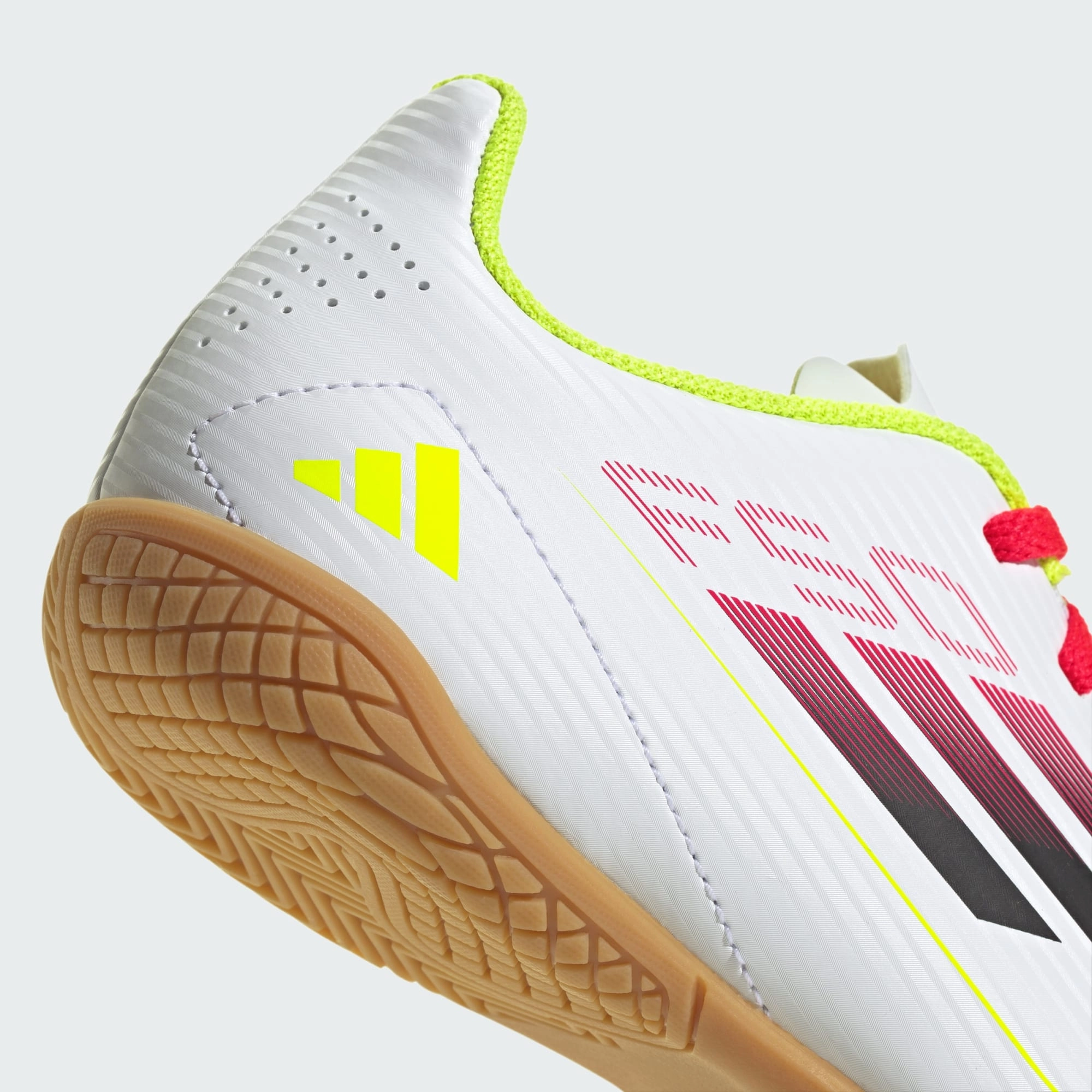 ADIDAS KID'S F50 CLUB WHITE/BLACK INDOOR FOOTBALL BOOTS