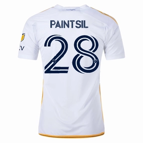 adidas LA Galaxy Joseph Paintsil Home Jersey w/ MLS   Apple TV Patches 24/25 (White/Yellow/Navy)