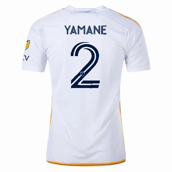 adidas LA Galaxy Miki Yamane Home Jersey w/ MLS   Apple TV Patches 24/25 (White/Yellow/Navy)
