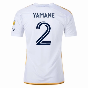 adidas LA Galaxy Miki Yamane Home Jersey w/ MLS   Apple TV Patches 24/25 (White/Yellow/Navy)