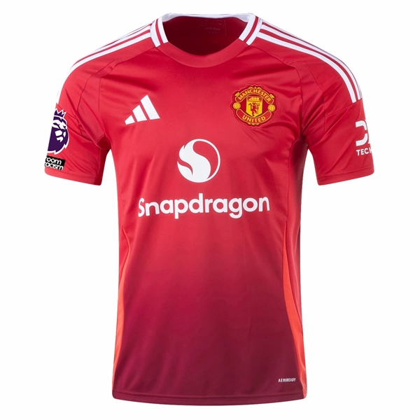 adidas Manchester United Luke Shaw Home Jersey w/ EPL   No Room For Racism 24/25 (MUFC Red)