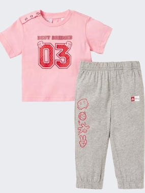 Adidas X Disney Infant-Unisex Lifestyle Suit Pink/Grey/Red