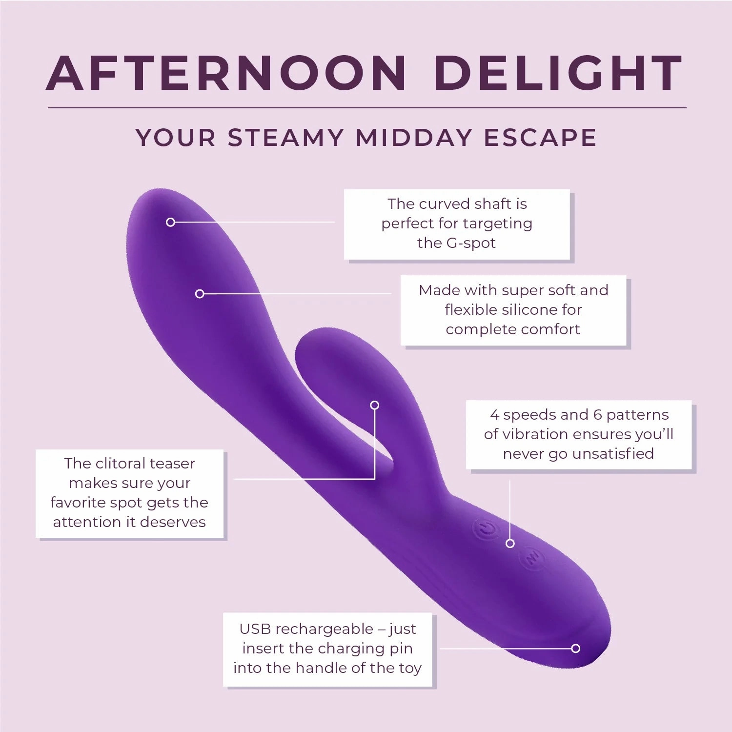 Afternoon Delight - Dual Action Vibrator -  NEW!