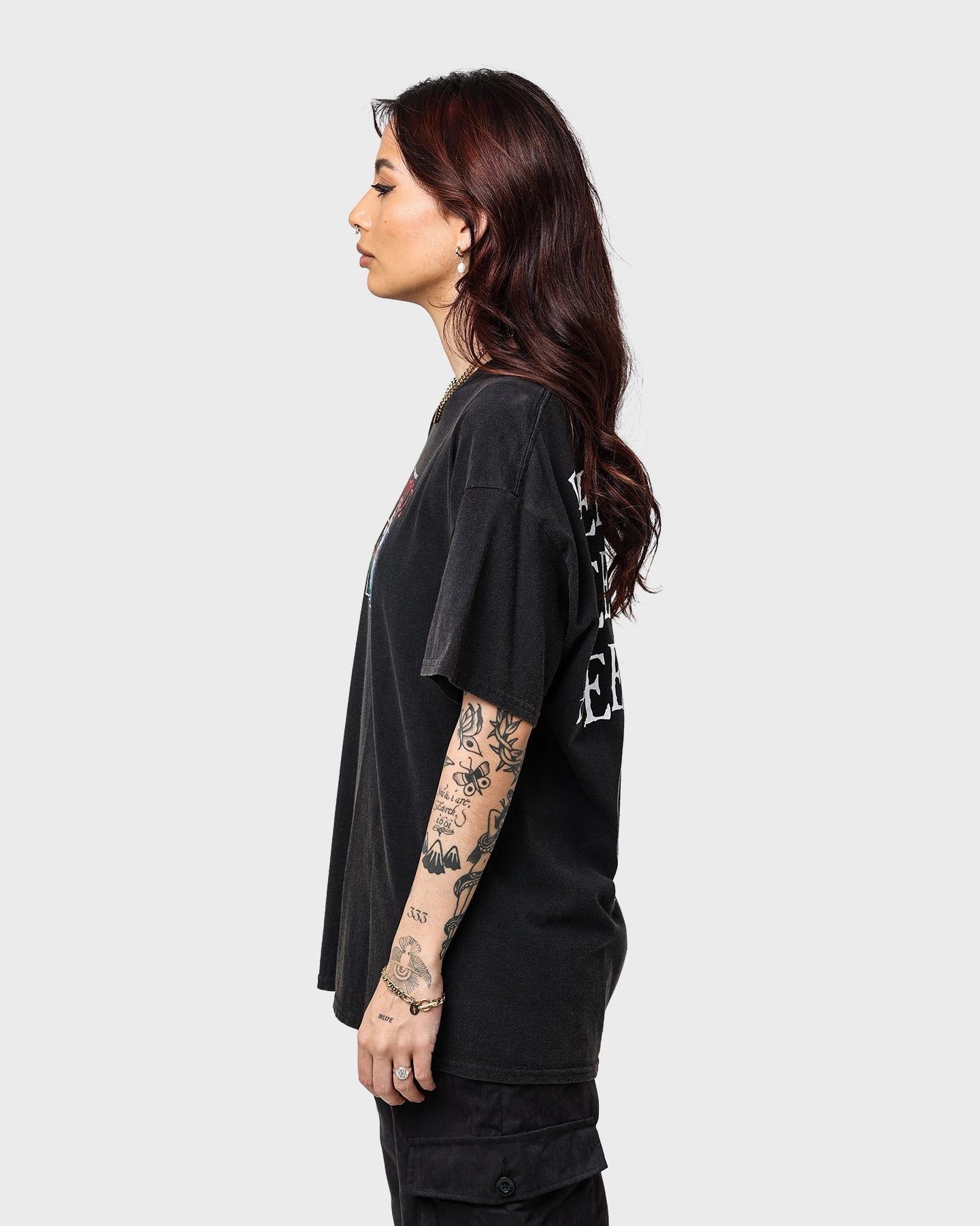 American Thrift X Beetlejuice Here Lies Vintage T-Shirt Vintage Black