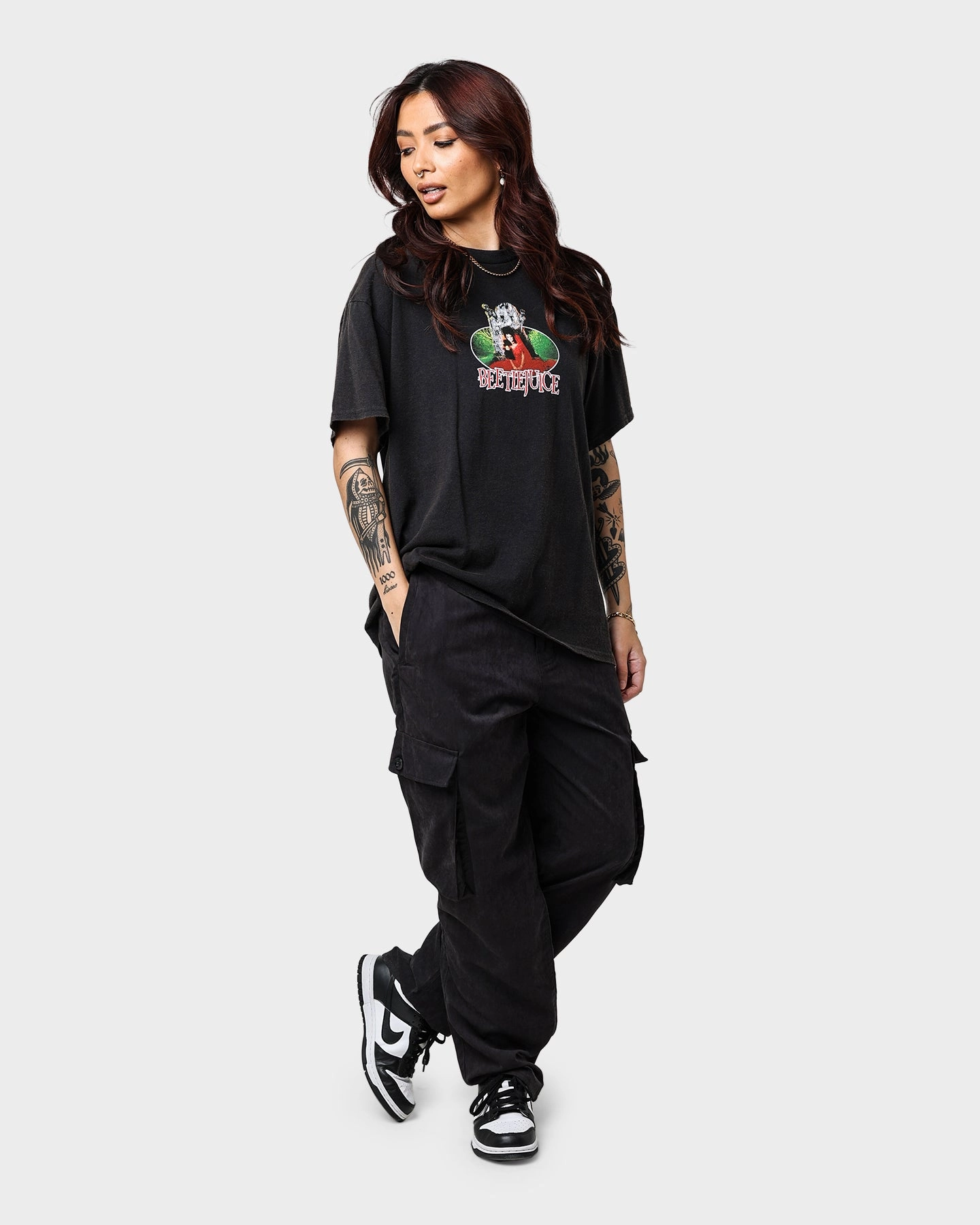 American Thrift X Beetlejuice Lydia Vintage T-Shirt Vintage Black