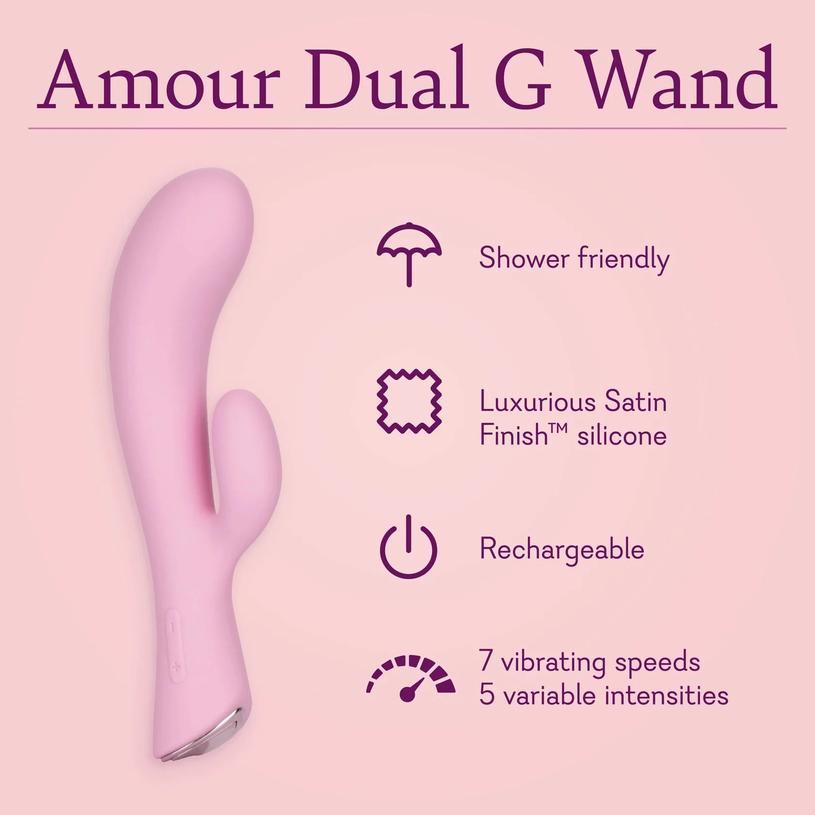 Amour® Dual G Wand - IN STOCK - 2 LEFT! - Pure Romance
