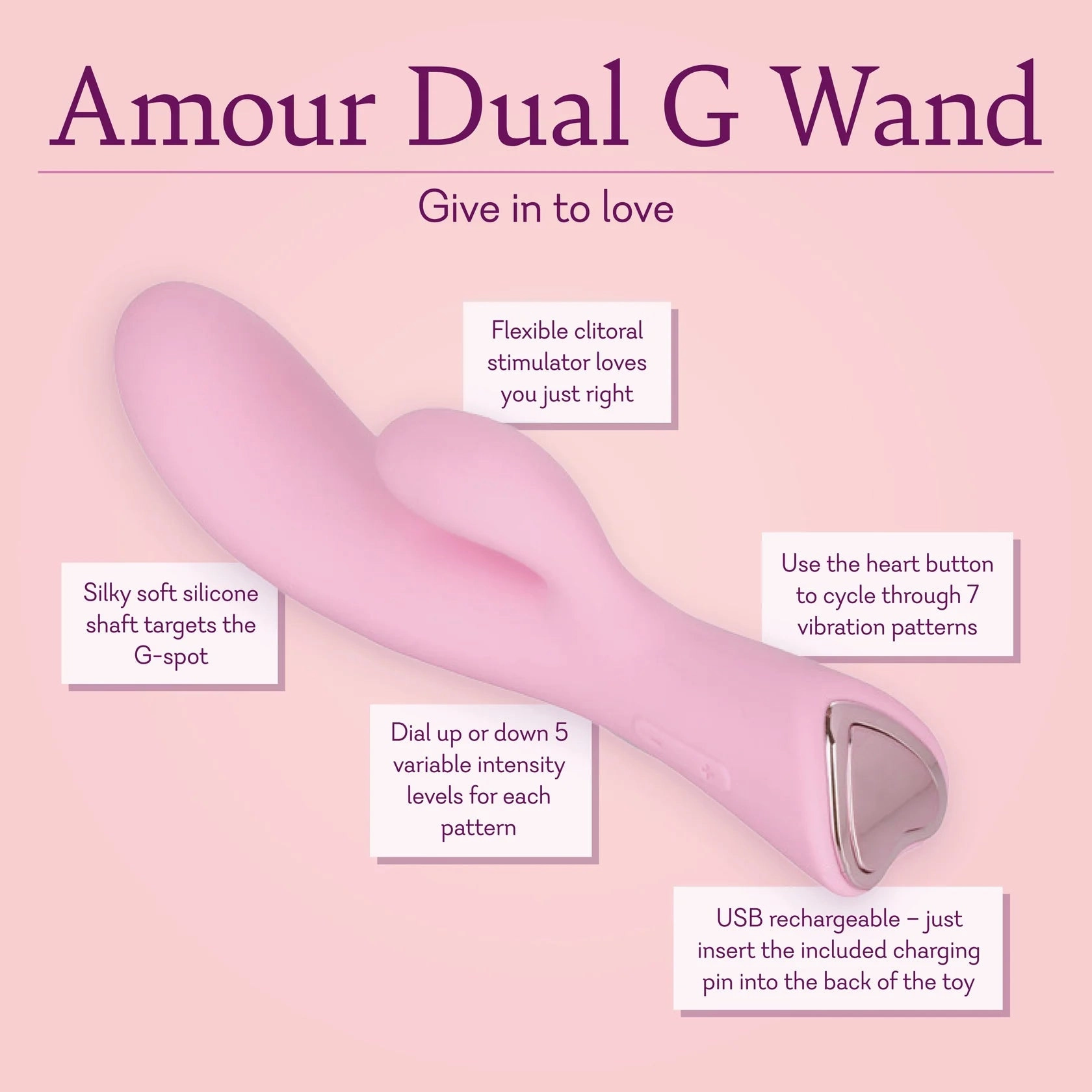 Amour® Dual G Wand - IN STOCK - 2 LEFT! - Pure Romance