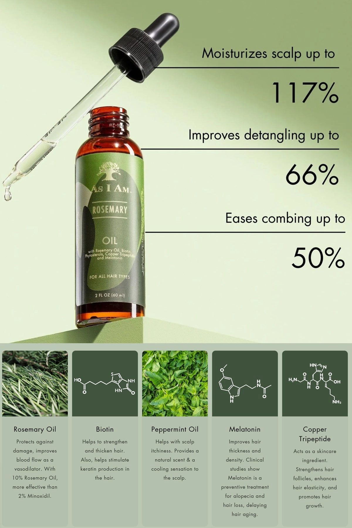 AS I AM ROSEMARY OIL 2oz