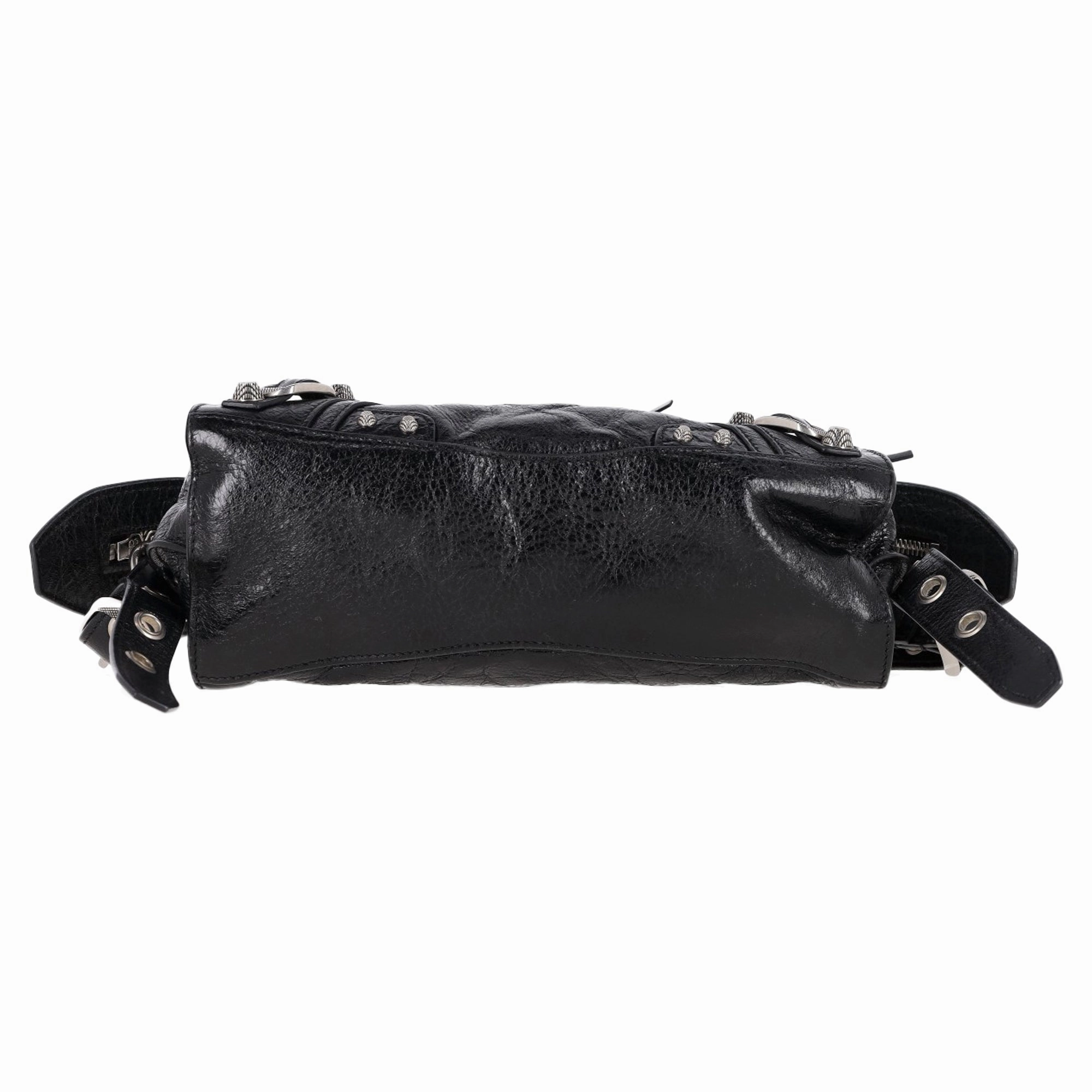 Balenciaga Neo Cagole XS Bag in Black Crinkled Leather