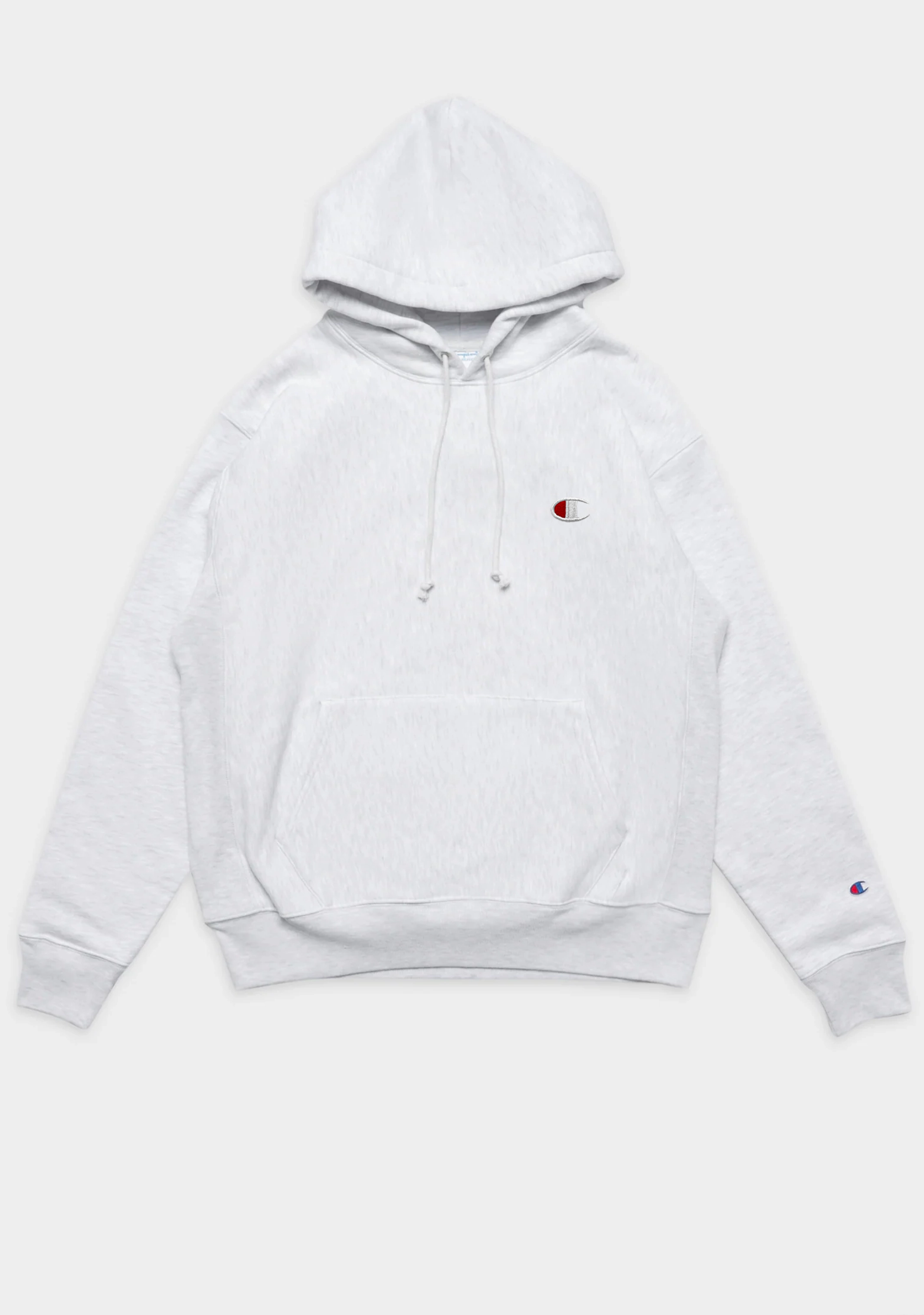 Champion Women's Reverse Weave Small Logo Hoodie Silver Grey