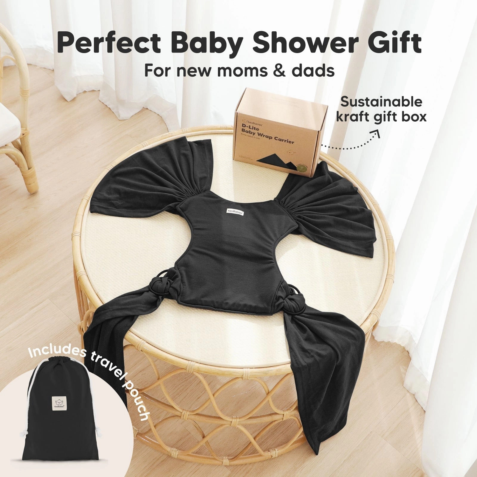 D-Lite Wrap Carrier (Midnight Gray)