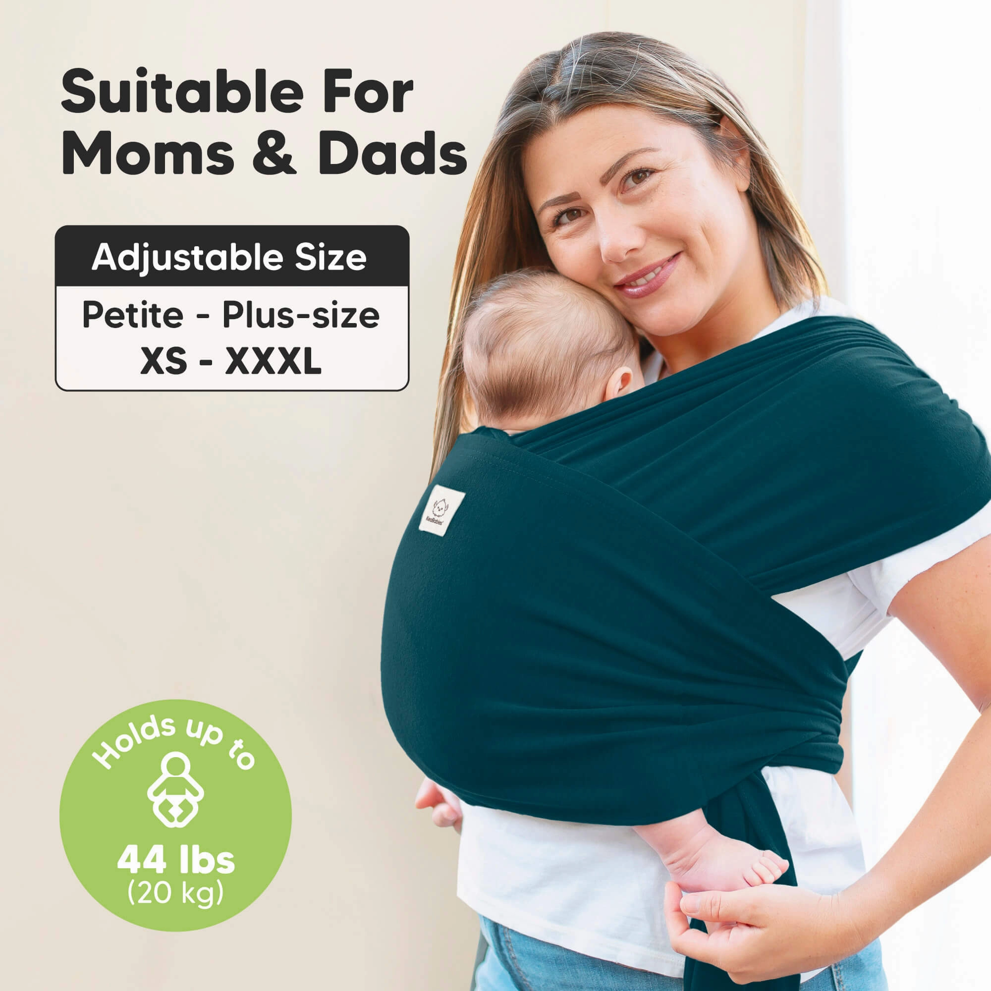 D-Lite Wrap Carrier (Peacock Green)