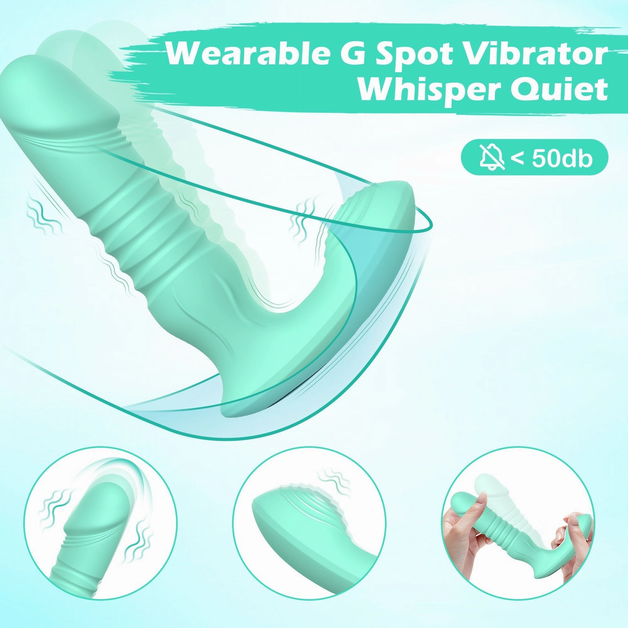 Dildo G Spot Vibrator with Thrusting Functions & Flexible Design