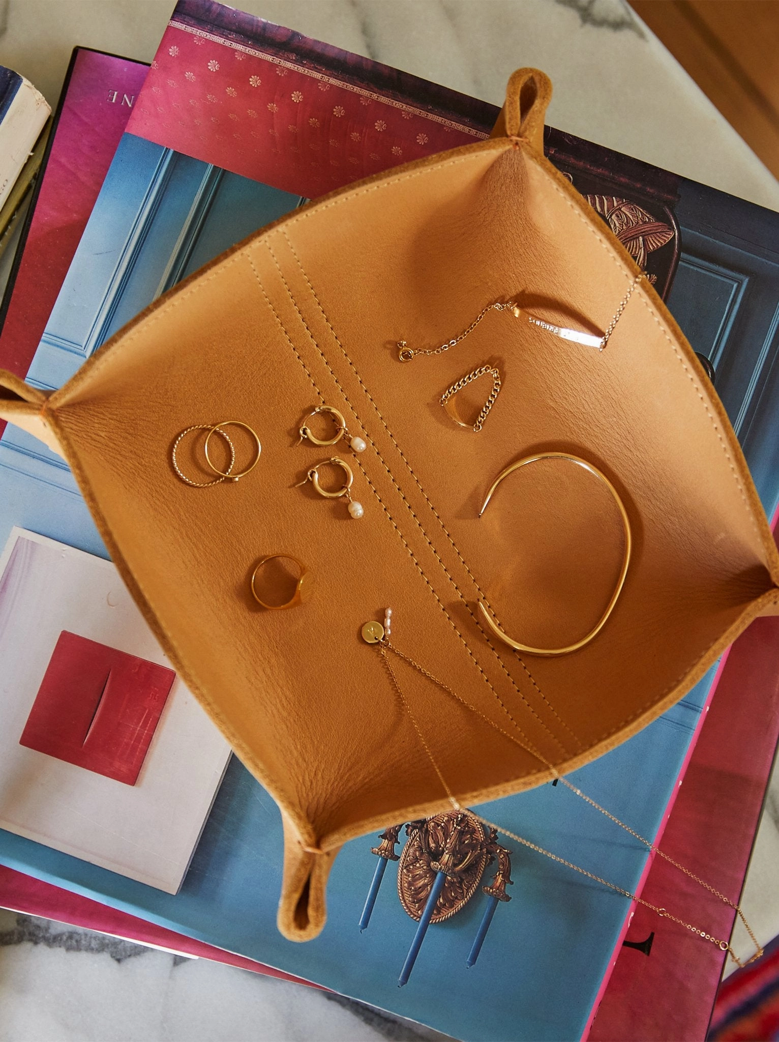 Elsa Leather Trinket Tray