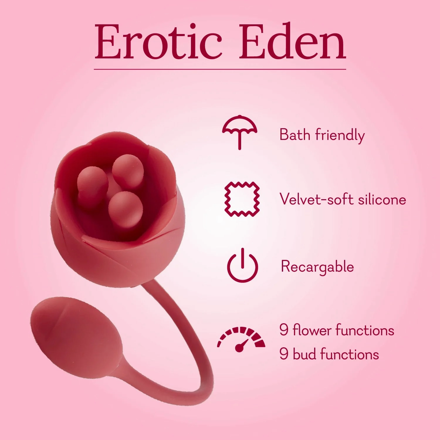 Erotic Eden Rose - 3 LEFT! - IN STOCK - Pure Romance