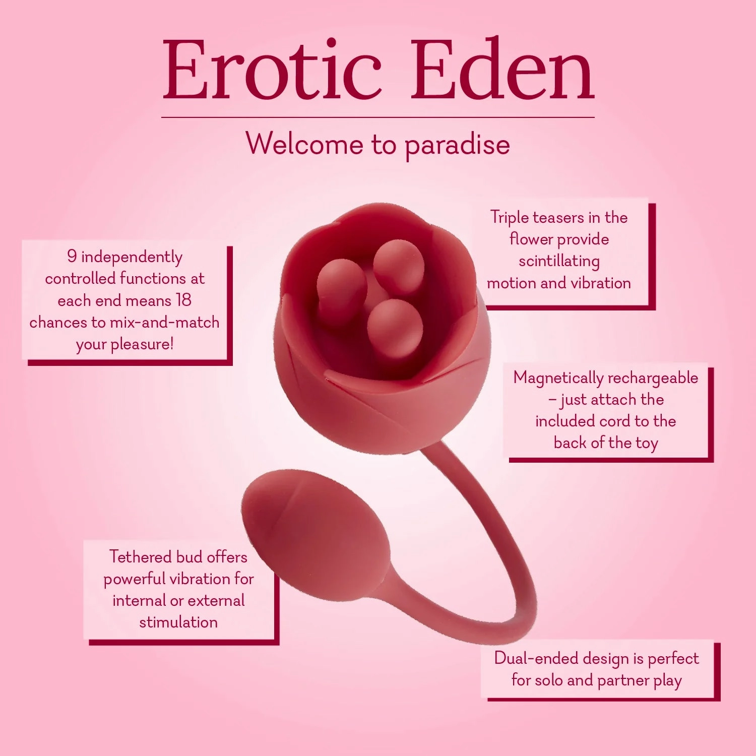 Erotic Eden Rose - 3 LEFT! - IN STOCK - Pure Romance