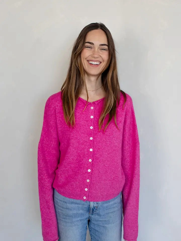 FUCHIA PIPER CARDIGAN