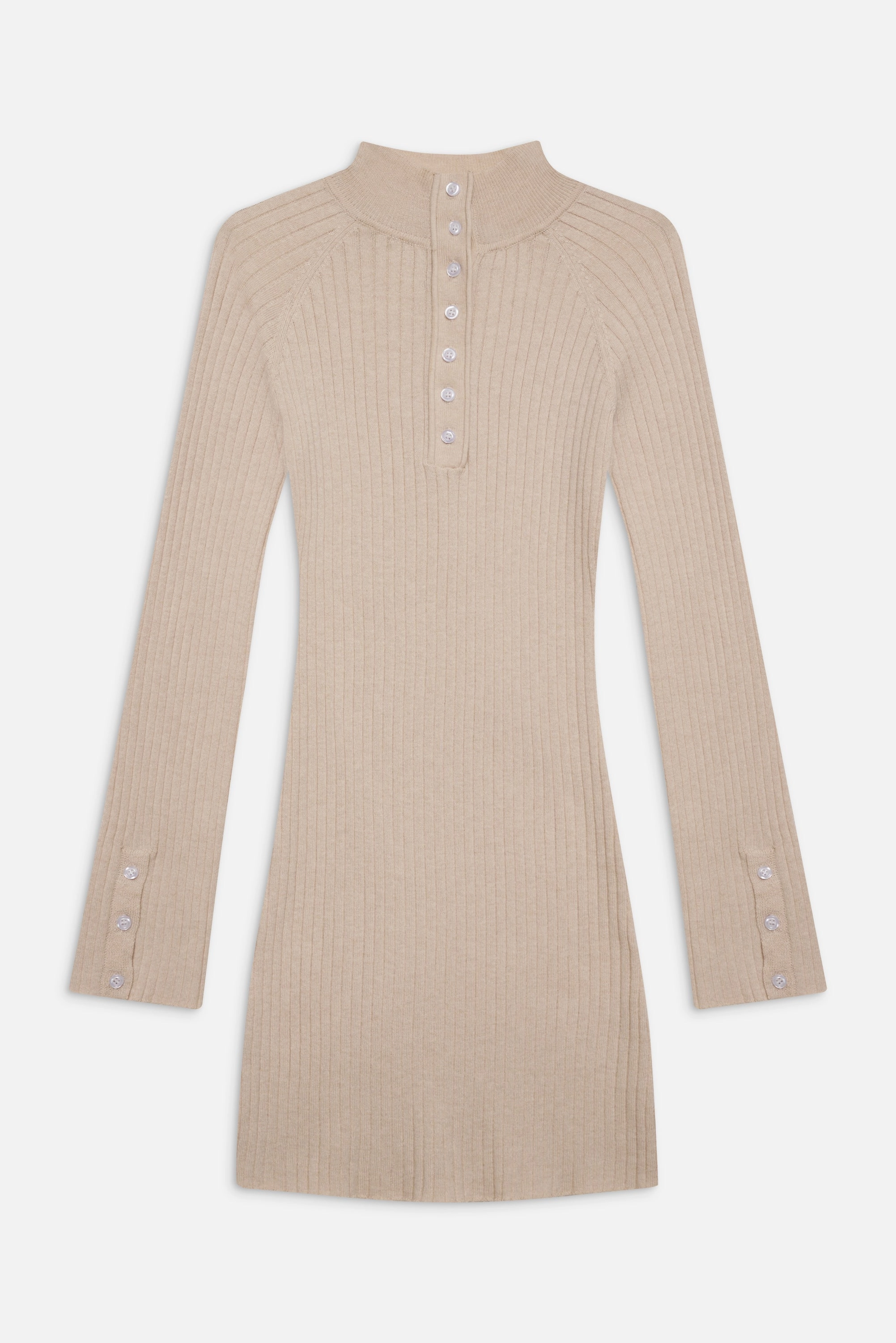 Isla Long  Sleeve Mini Dress - Cream