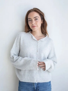 LIGHT GREY PIPER CARDIGAN